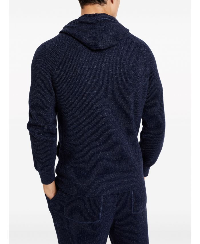 Brunello Cucinelli o1la1rc1a0425 Cardigan Sweatshirt in Navy Blue Size US S / EU 44-46 / 1 - 3 Thumbnail