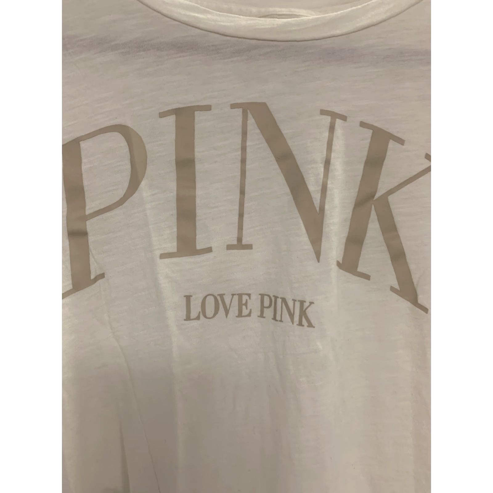 Victoria's Secret Victoria's Secret PINK T-Shirt Women Ivory S Size Small T-Shirt Size S / US 4 / IT 40 - 2 Thumbnail