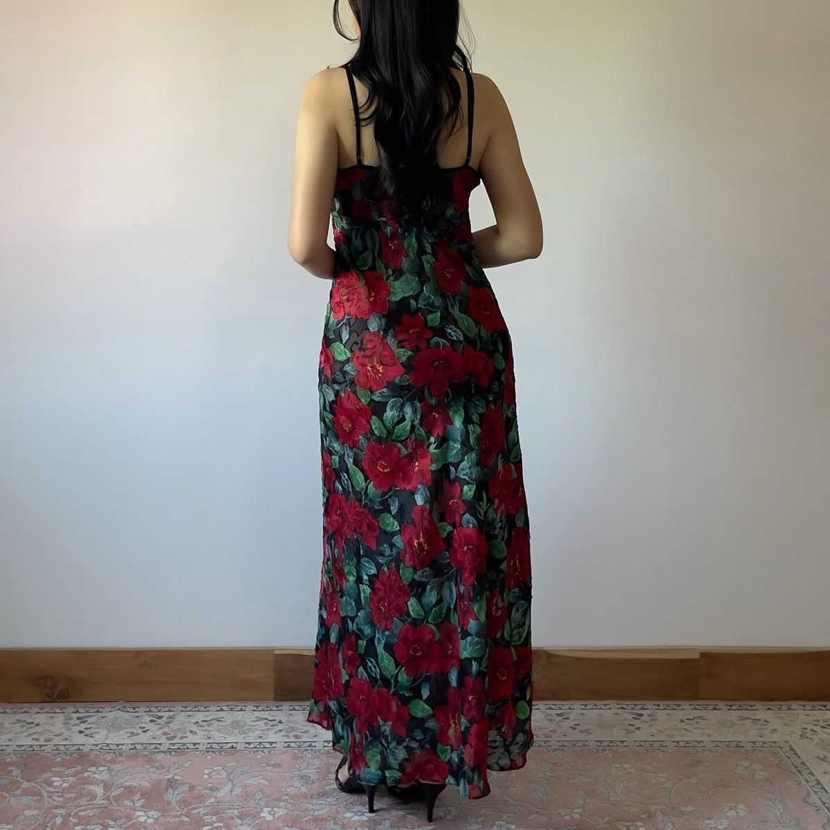 Victoria's Secret Victoria’s Secret 1990s Floral Burnout Maxi Slip Dress (L) Size L / US 10 / IT 46 - 7 Thumbnail