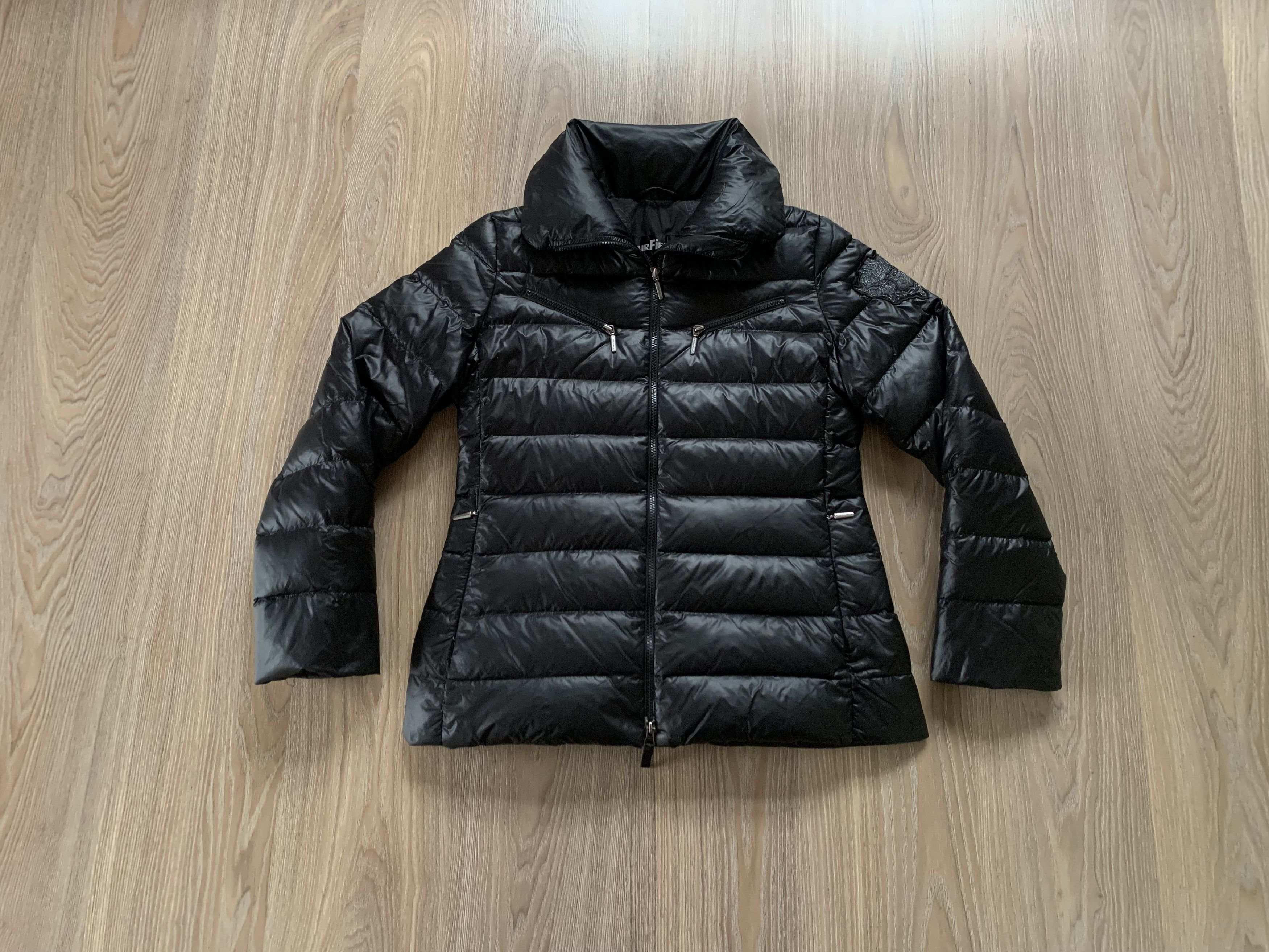 Other Air Field Womens Black Down Italian Quilted Jacket Size M / US 6-8 / IT 42-44 - 1 Thumbnail