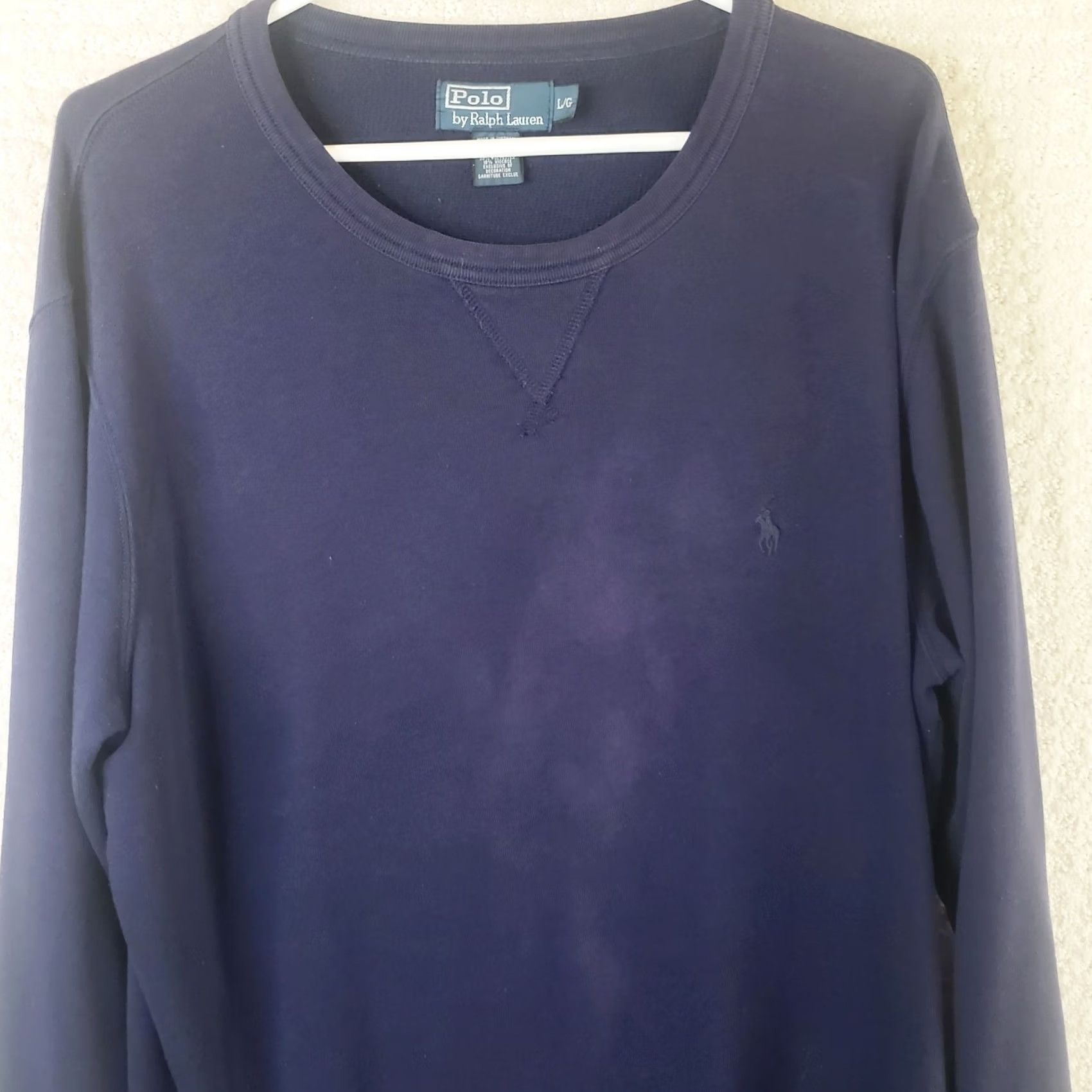 Polo Ralph Lauren Polo Ralph Lauren Sweatshirt Mens L Navy Blue Cotton Poly Pony Logo Super Comfy Size US L / EU 52-54 / 3 - 2 Thumbnail