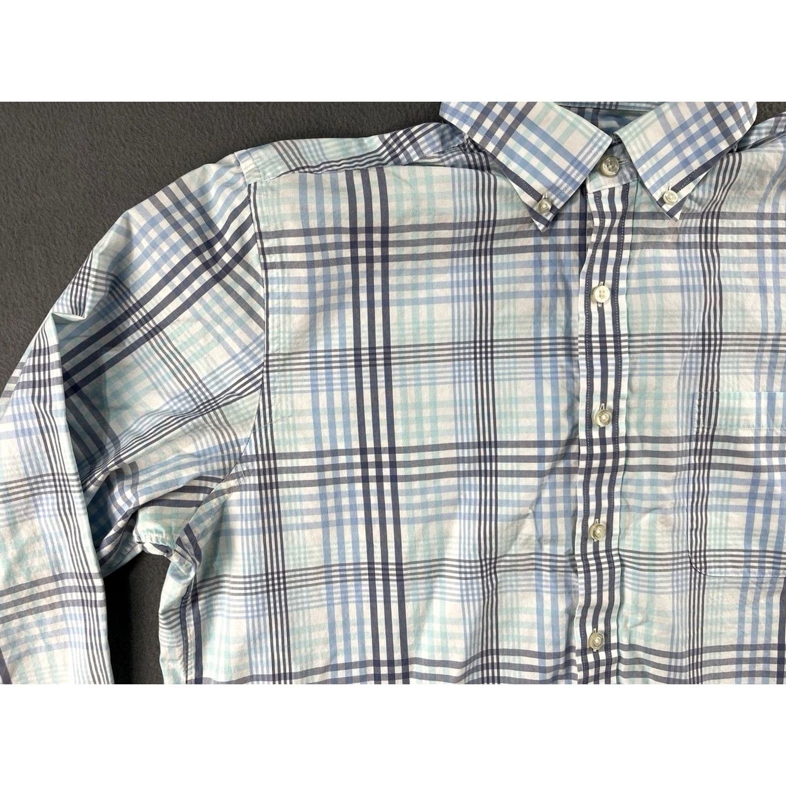 Vineyard Vines Vineyard Vines Murray Slim Fit XL Blue Plaid Button Up Long Sleeve Whale Shirt Size US XL / EU 56 / 4 - 3 Thumbnail