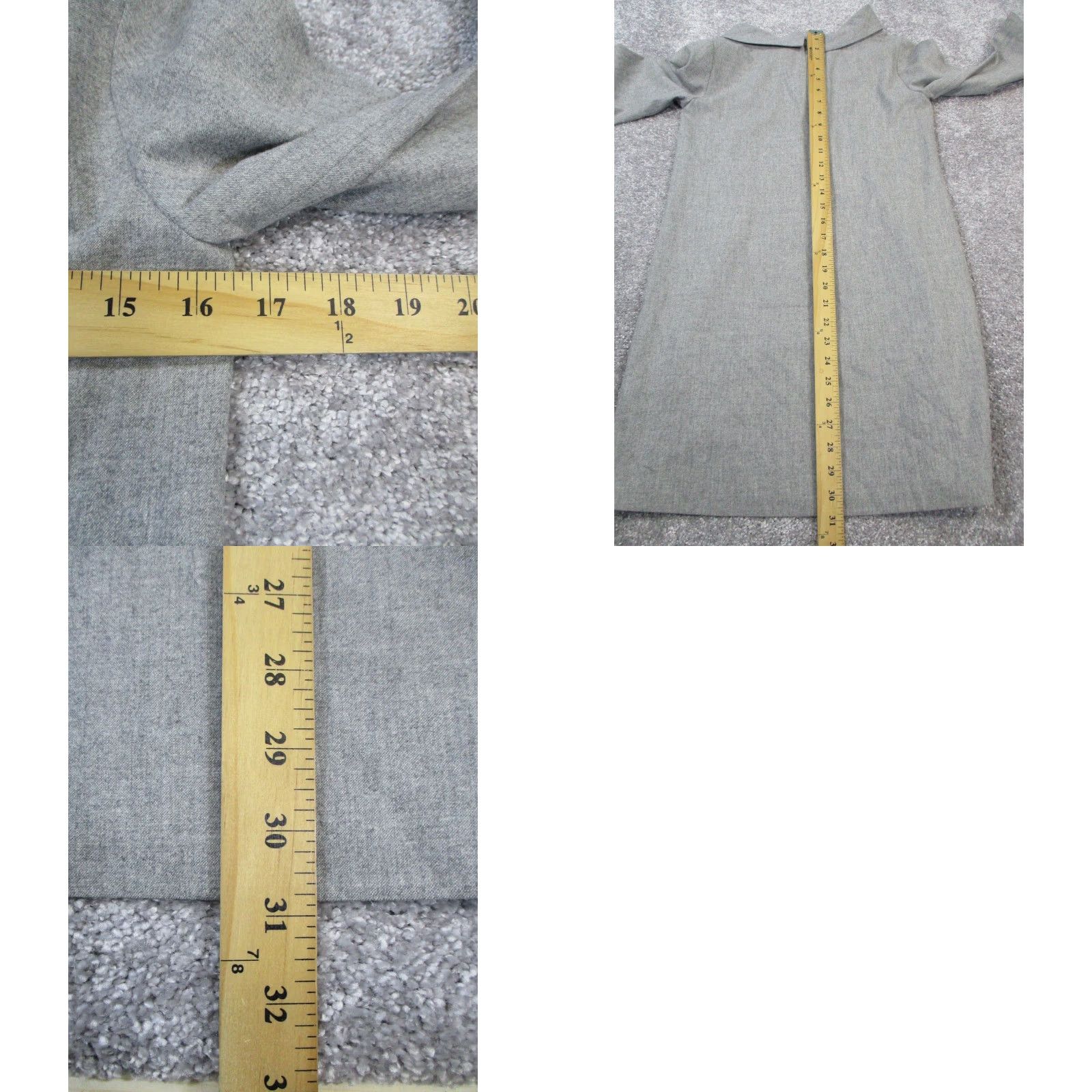 Theory VINTAGE Theory Dress Womens Short Wool Gray Crew Neck Casual Sheath 2 Fall Spring Women's Size XS / US 0-2 / IT 36-38 - 8 Thumbnail