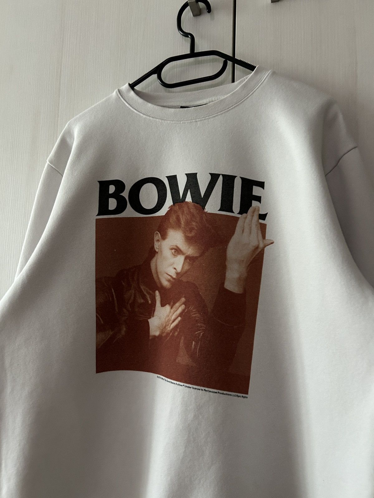 Band Tees × H&M Vintage David Bowie 2018©️ Rock sweatshirt mens white Size US M / EU 48-50 / 2 - 2 Thumbnail