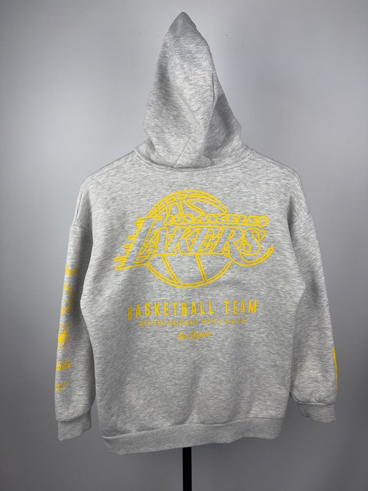 NBA × Vintage NBA Lakers Gray Hoodie Pullover Sweatshirt Vintage Style Size US XS / EU 42 / 0 - 8 Thumbnail