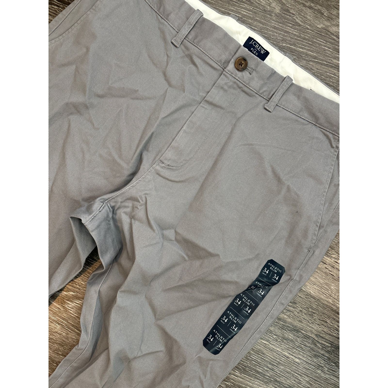 J.Crew NWT J.Crew Athletic Slim Fit Chino Pant Gray Size 34x34 Size US 34 / EU 50 - 4 Thumbnail