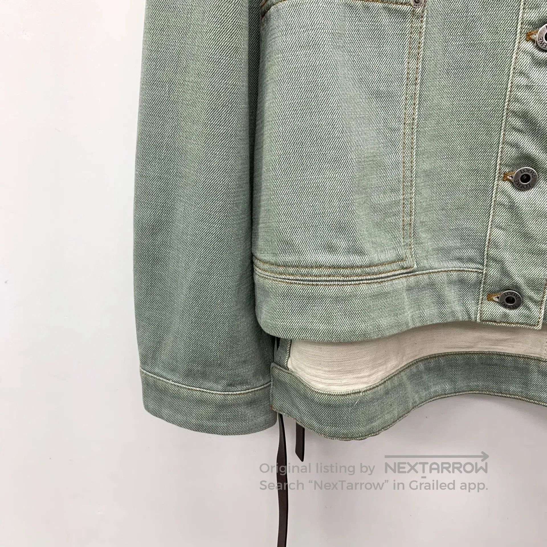 Loewe Loewe Green Vintage Denim Jacket. Size XXS / US 00 / IT 34 - 4 Thumbnail