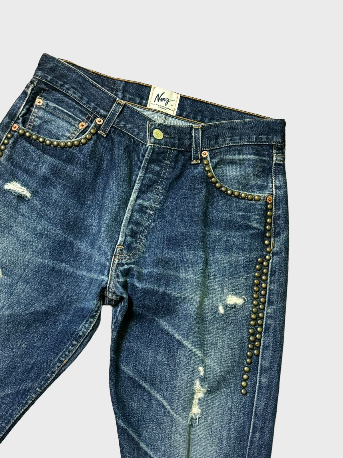 If Six Was Nine × Japanese Brand × Le Grande Bleu (L.G.B.) NMG JEANS CUSTOM Levi's Denim Distressed Style Size US 28 / EU 44 - 5 Thumbnail