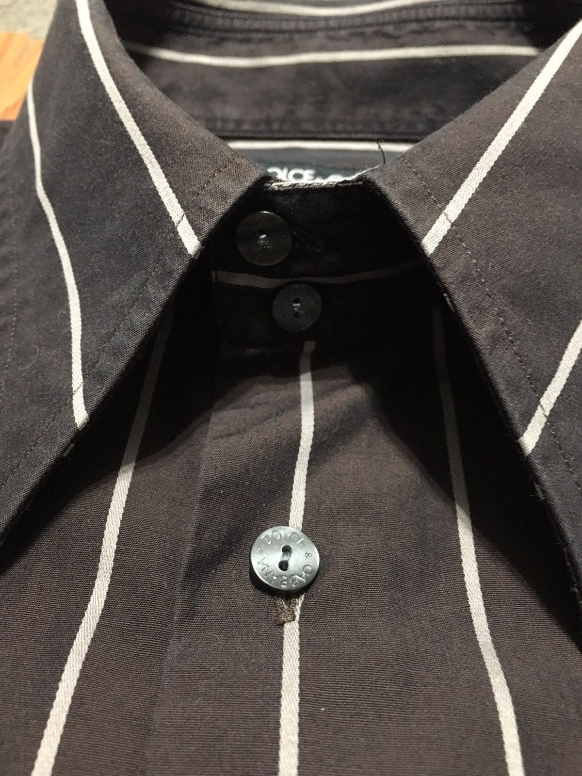 Dolce & Gabbana Dolce & Gabbana Brown Stiped Mens Shirt 16.5 / 42 Size US L / EU 52-54 / 3 - 5 Thumbnail