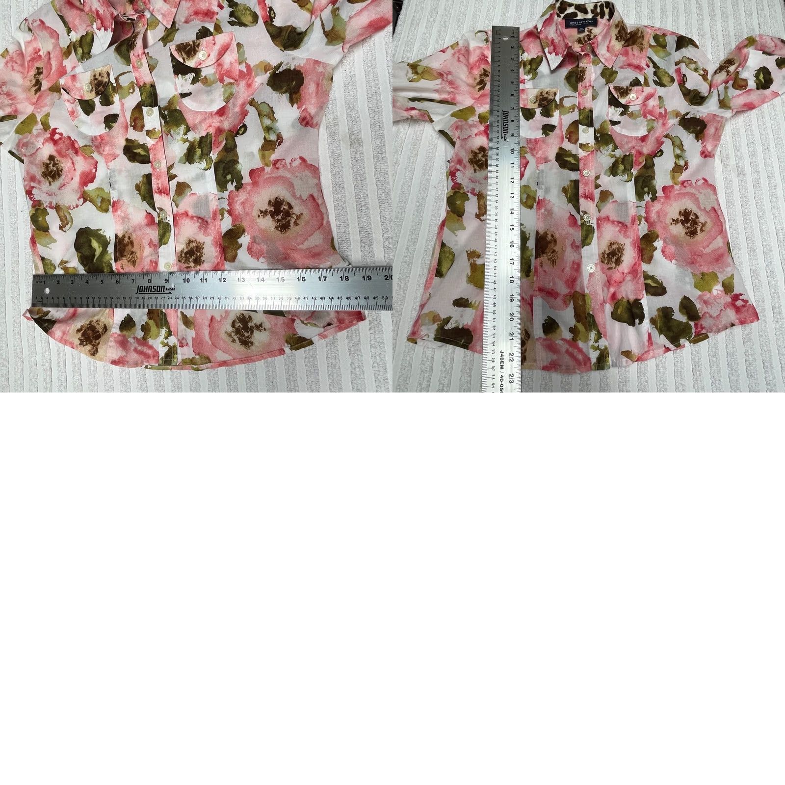 Jones New York Jones New York Signature Shirt Petite Womens Multicolor Floral Long Sleeve PM Size M / US 6-8 / IT 42-44 - 8 Thumbnail