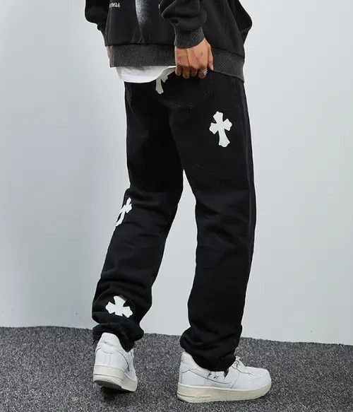 Japanese Brand × Jean High Street Washed Cross Patch Casual Jeans Men Size US 32 / EU 48 - 4 Thumbnail