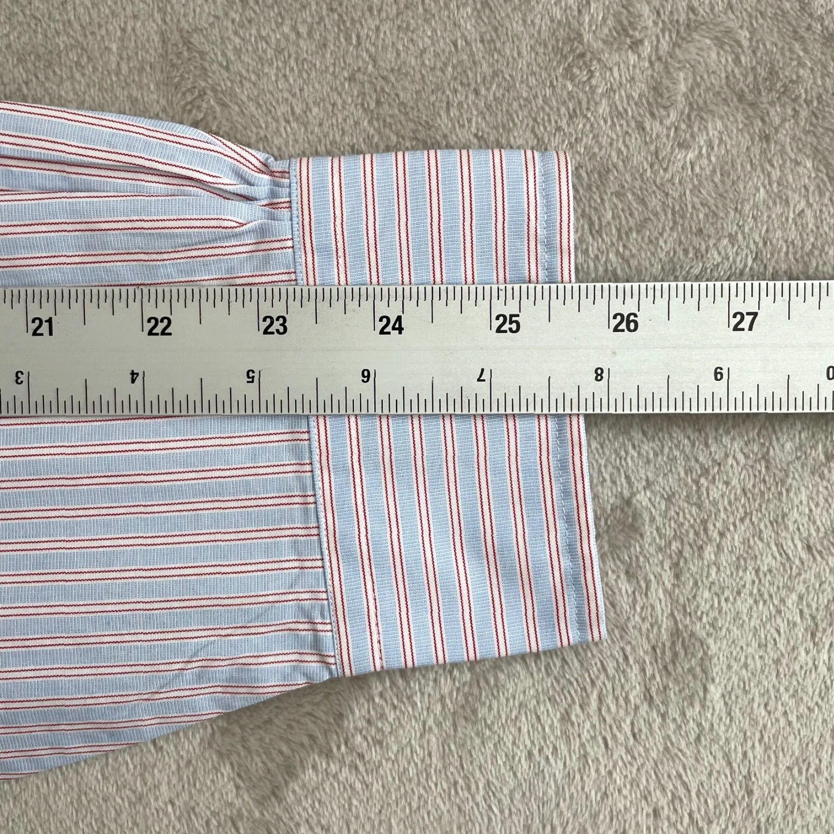 Brooks Brothers VINTAGE Brooks Brothers Dress Shirt Men 16.5-35 Blue Striped Regent Fit Preppy NWOT 40 Size 46R - 7 Thumbnail