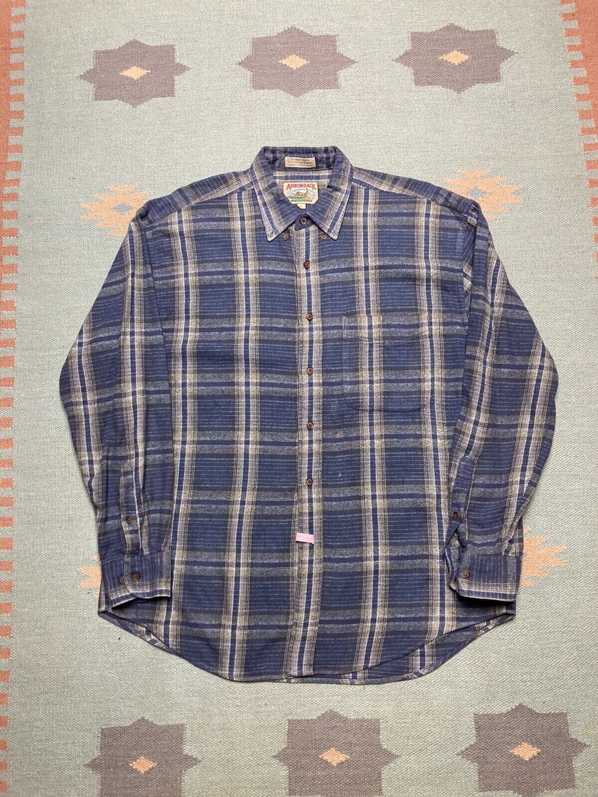 Vintage Adirondack cotton flannel shirt plaid Outback cloth savile