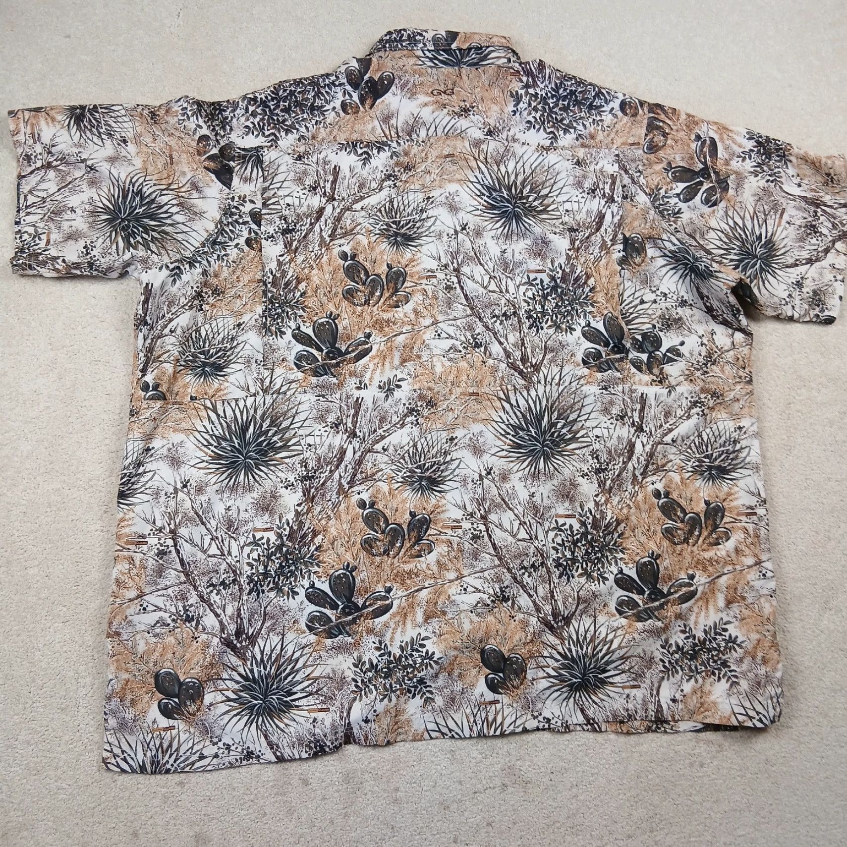 Vintage Game Guard Shirt Mens 4XL Beige Desert Camouflage Button Up Camo A1 Size US XXL / EU 58 / 5 - 3 Thumbnail