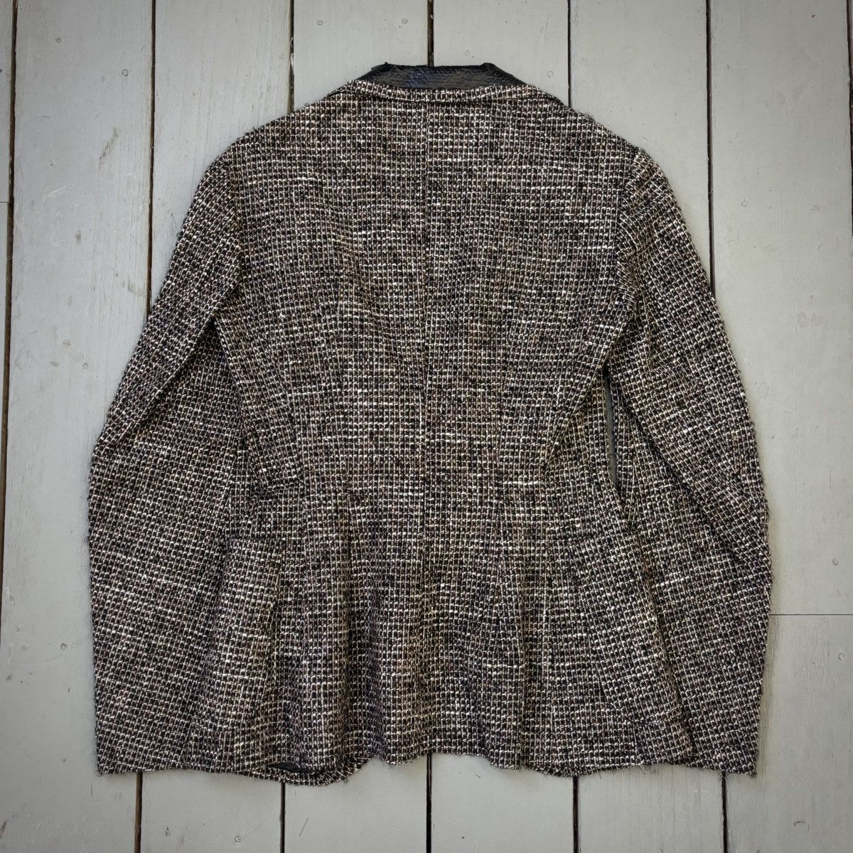 Junya Watanabe Woven Leather Lapel Blazer Size S / US 4 / IT 40 - 5 Thumbnail