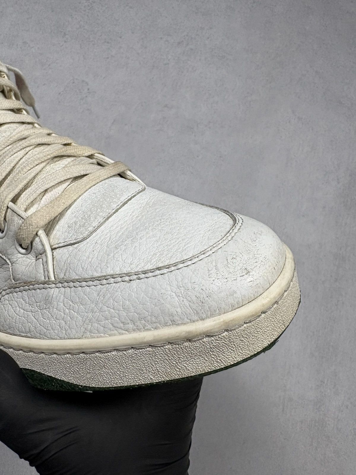 Gucci Gucci Praga Karibu Leather High Top Sneakers Web Stripe 28.5 Size US 11 / EU 44 - 23 Thumbnail
