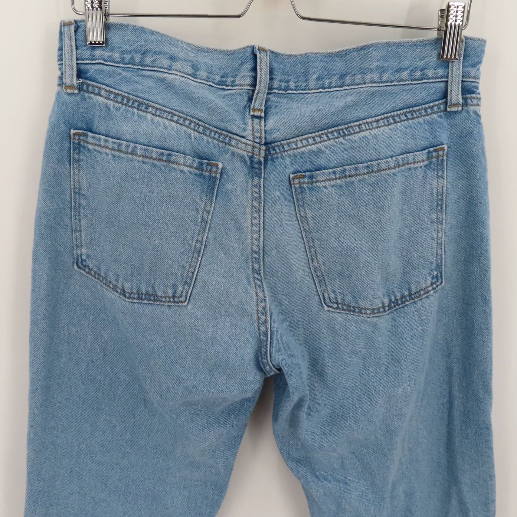 Old Navy Old Navy Womens Jeans 6 High Rise Slouchy Taper Light Wash Denim Button Fly Size 28" / US 6 / IT 42 - 6 Thumbnail