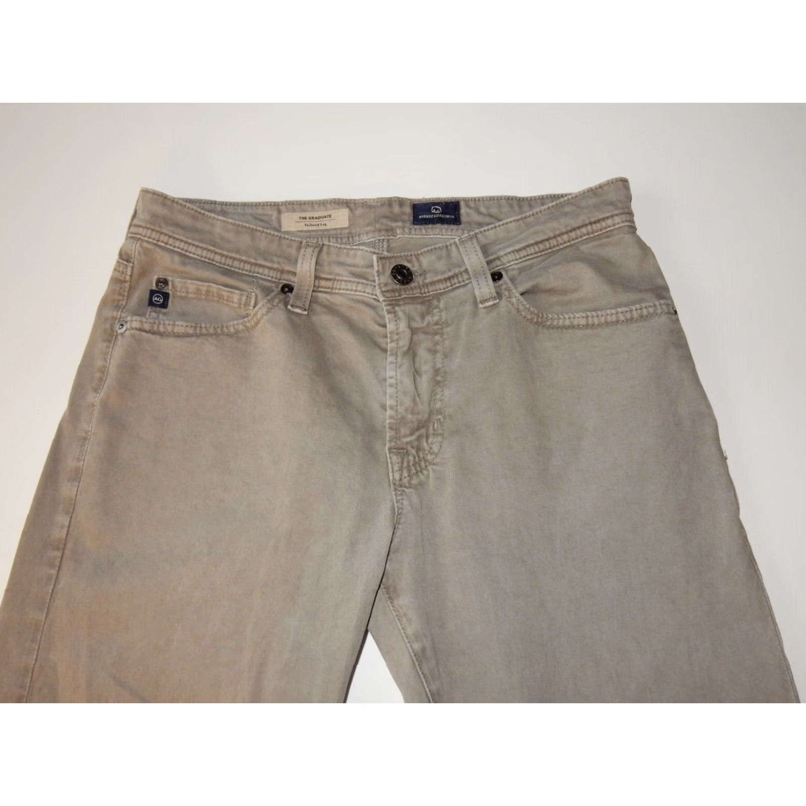 Vintage VINTAGE Adrian Goldschmeid Men's Jeans Size 29x34 Gray Slim Straight 90s Men's Size US 29 - 3 Thumbnail
