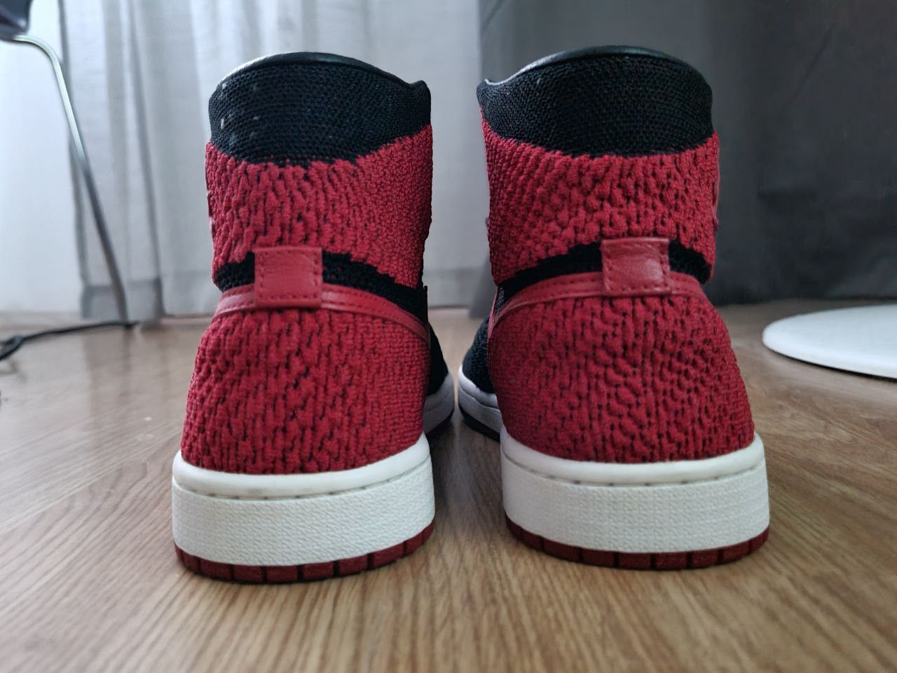 Jordan Brand Jordan 1 Retro High Flyknit Bred Size US 7 / EU 40 - 5 Thumbnail