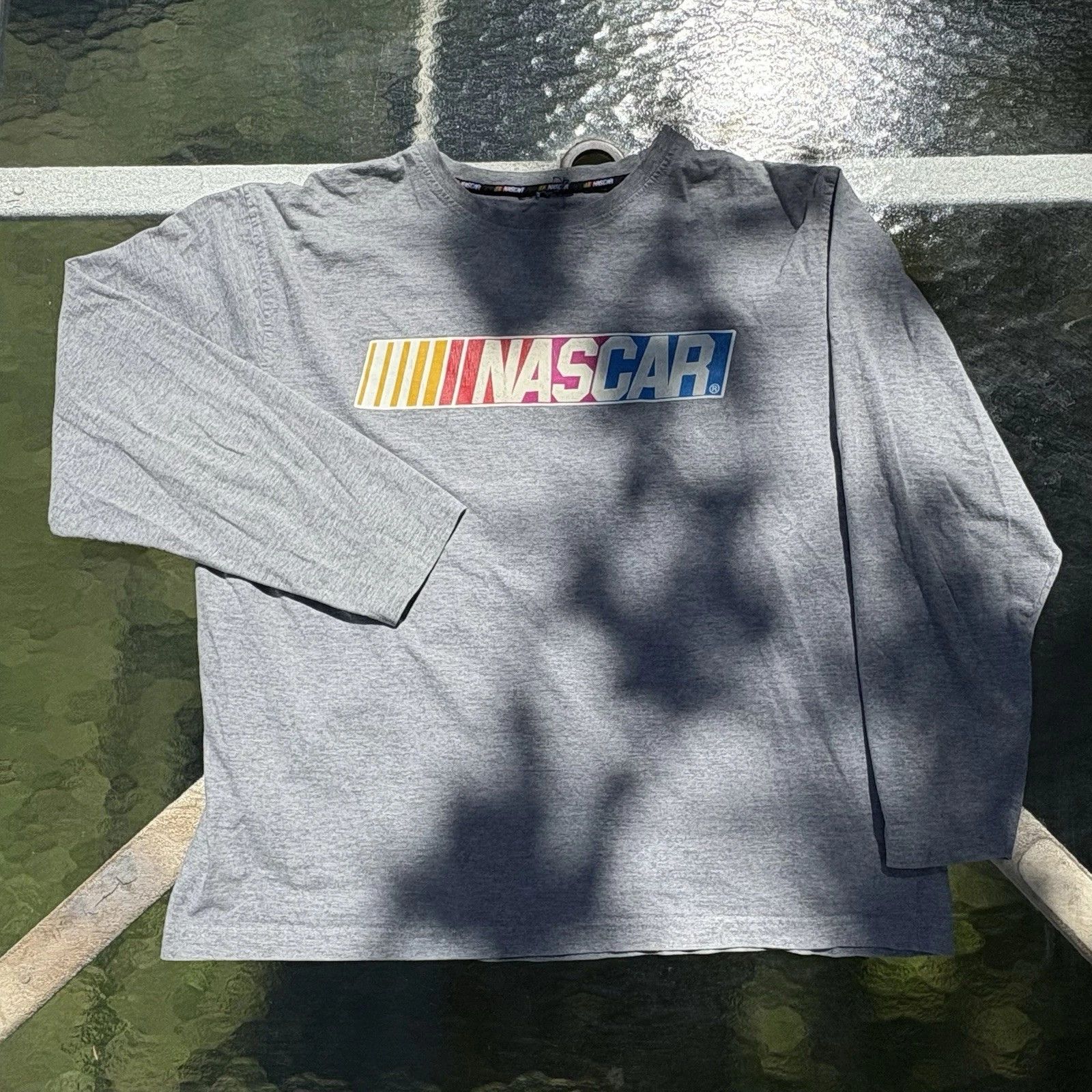 NASCAR Vintage Nascar Long Sleeve T-Shirt Grey Men's M-L Size US M / EU 48-50 / 2 - 1 Thumbnail