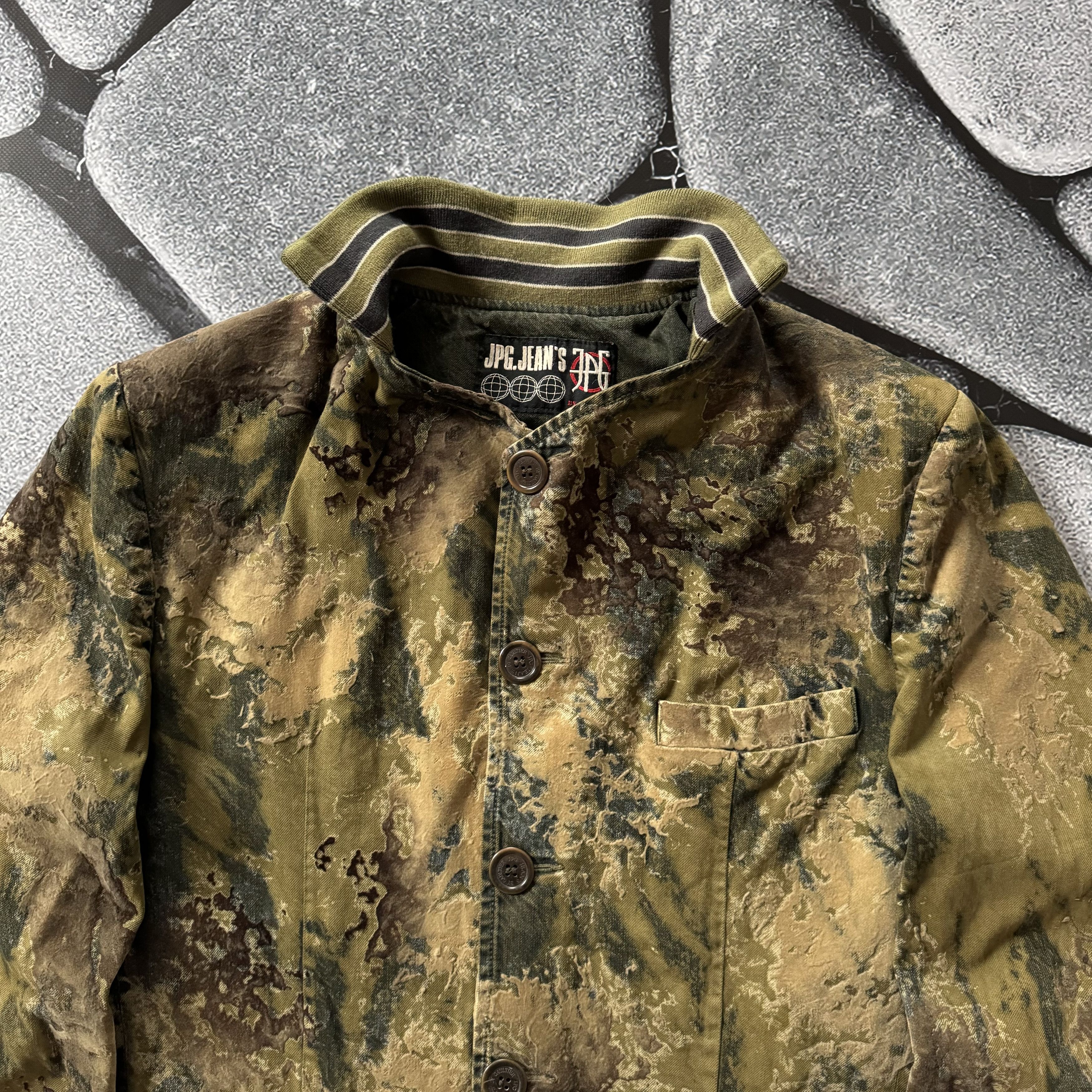 Jean Paul Gaultier × Vintage JEAN PAUL GAULTIER ARCHIVE CAMO SUEDE BLAZER VINTAGE JACKET Size US M / EU 48-50 / 2 - 2 Thumbnail