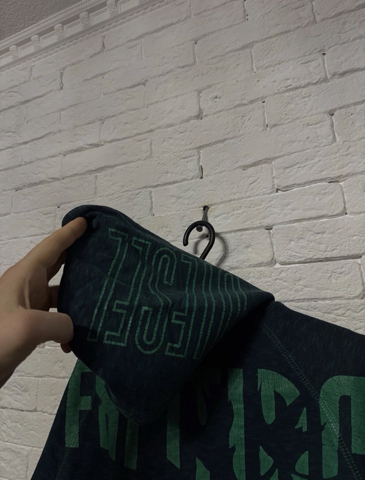 Diesel Vintage Diesel Y2K Distressed Full Zip Hoodie Huge Logo Size US L / EU 52-54 / 3 - 11 Thumbnail