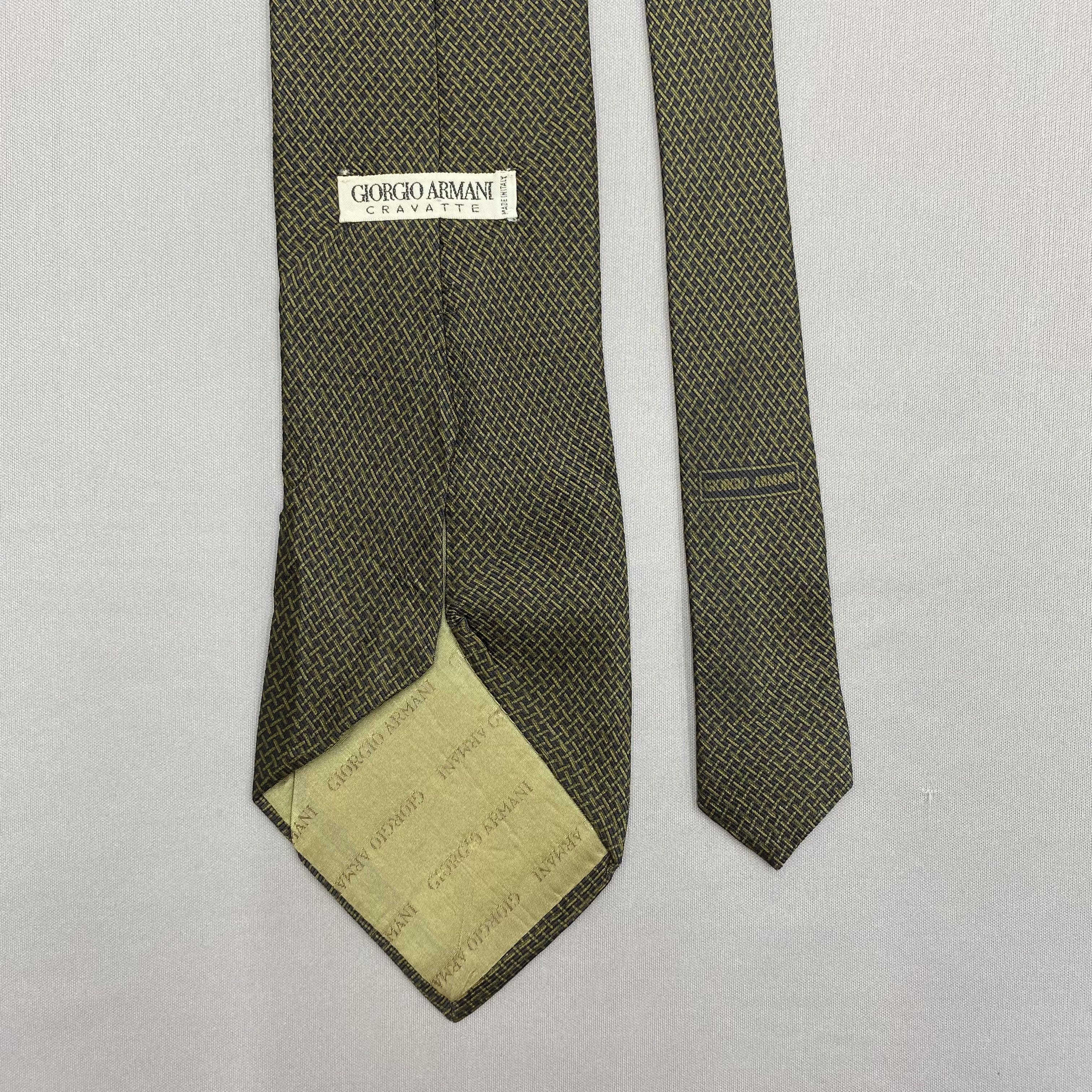 Giorgio Armani Vintage Giorgio Armani SILK Necktie Cravate Pure Silk Size ONE SIZE - 6 Thumbnail