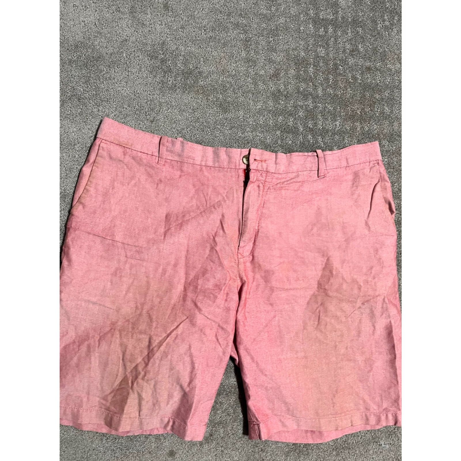 Izod VINTAGE IZOD Shirt Men Solid Flat Front Chino 40 Red, 9.5 Inseam, Size 40, Adults Mens Size US 40 / EU 56 - 3 Thumbnail