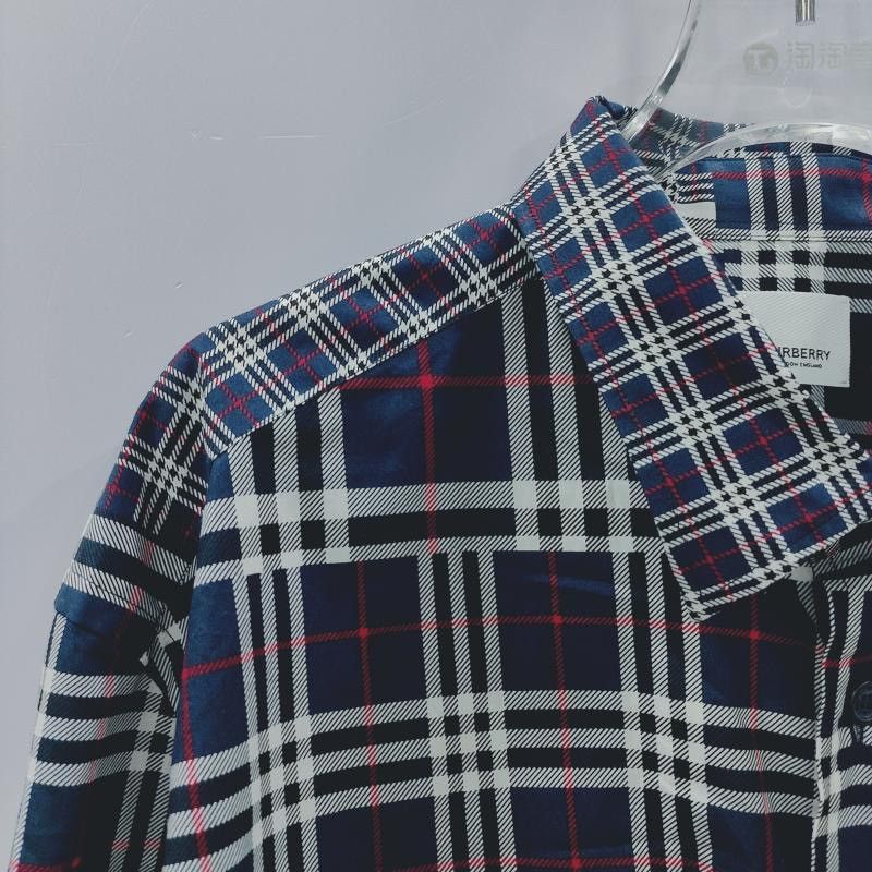 Burberry Burberry Color-block Plaid Collared Long Sleeve Shirt K26WX Size US XXL / EU 58 / 5 - 3 Thumbnail