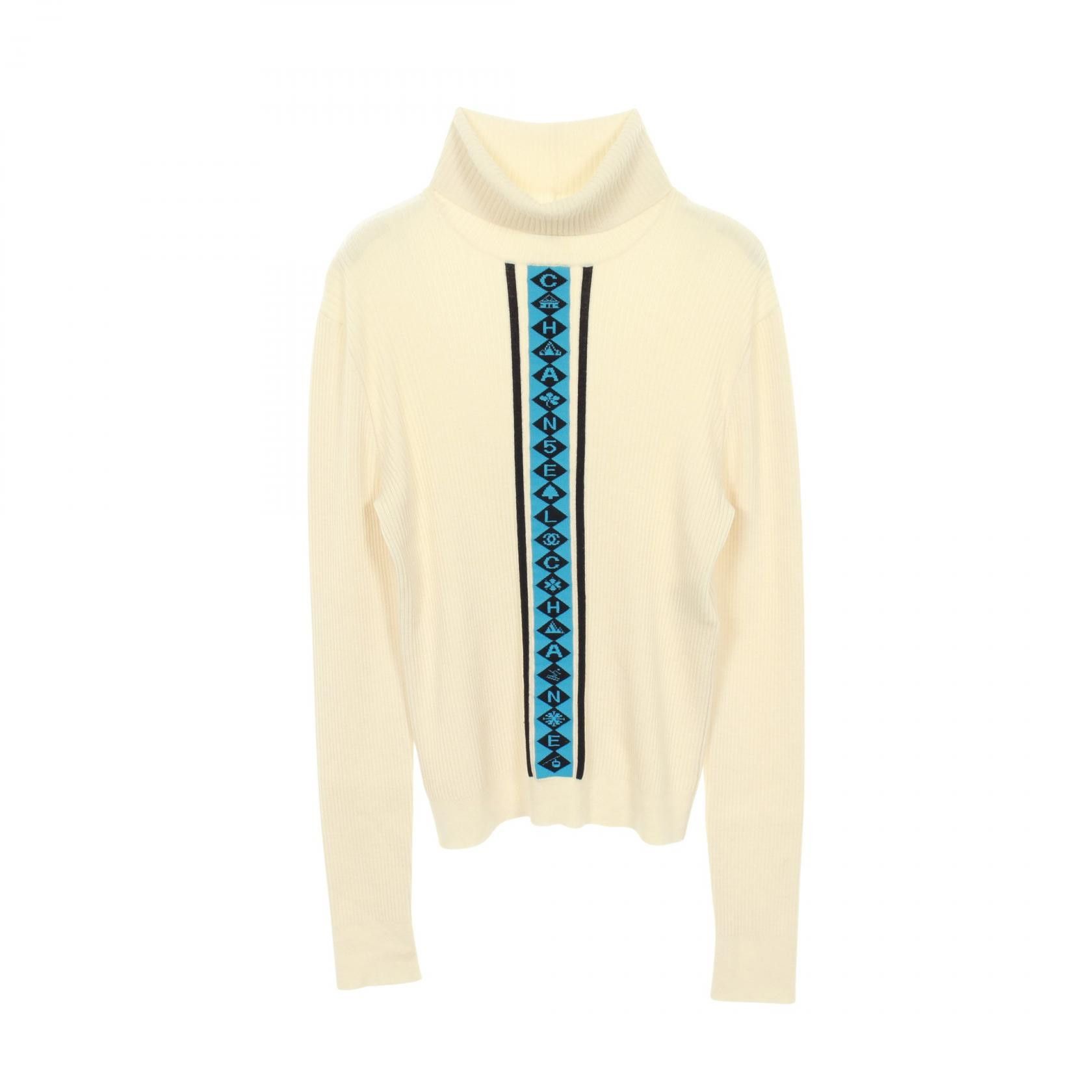 Chanel Chanel Chanel Wool Knit Top Textile Tops P62182K47563 DUTY FREE for USA Size ONE SIZE - 1 Thumbnail