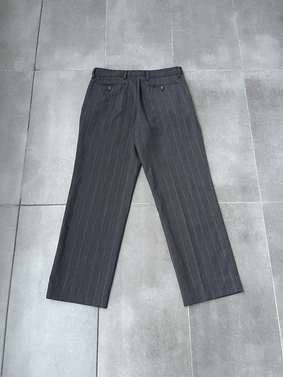 Dolce & Gabbana Dolce & Gabbana Wool Stripped Grey Brown Causal Pants Size US 32 / EU 48 - 10 Thumbnail