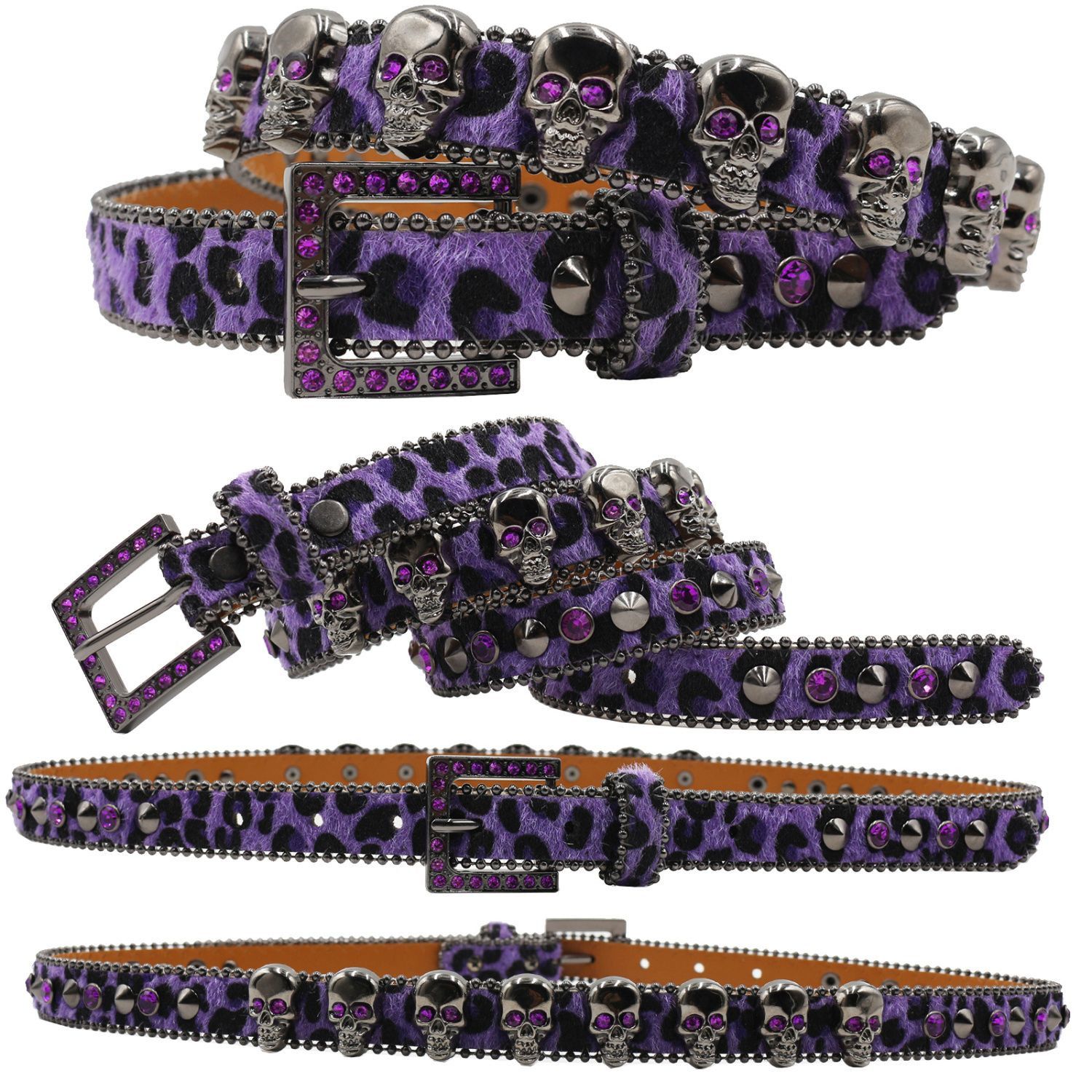 Designer New Trend Vintage Belt Riveted Belts Menswear Accessories Size ONE SIZE - 4 Thumbnail