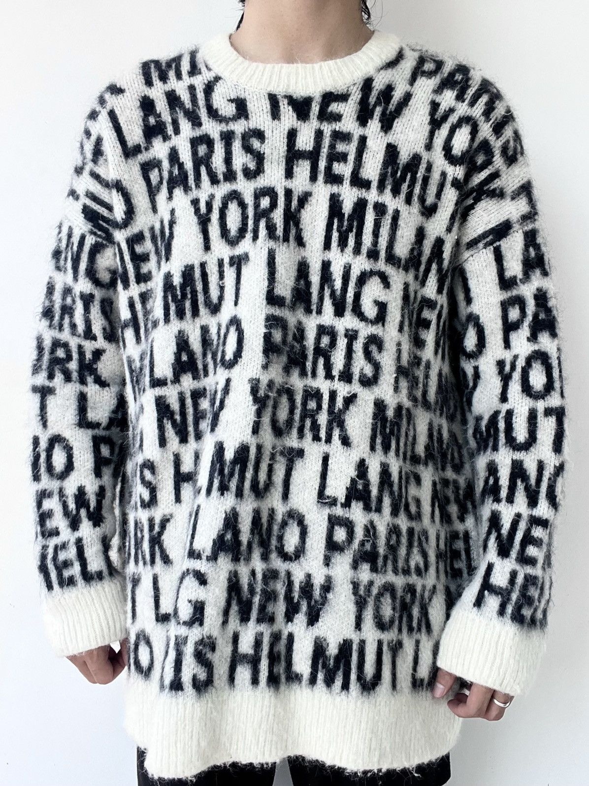 Helmut Lang Helmut Lang Logo Printed Knitwear Size US L / EU 52-54 / 3 - 1 Thumbnail