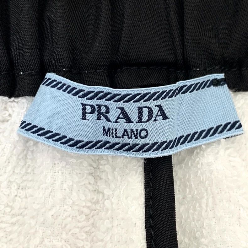 Prada PradaWhite triangle cotton casual towel shorts 2503-Nextarr Size US 40 / EU 56 - 6 Thumbnail