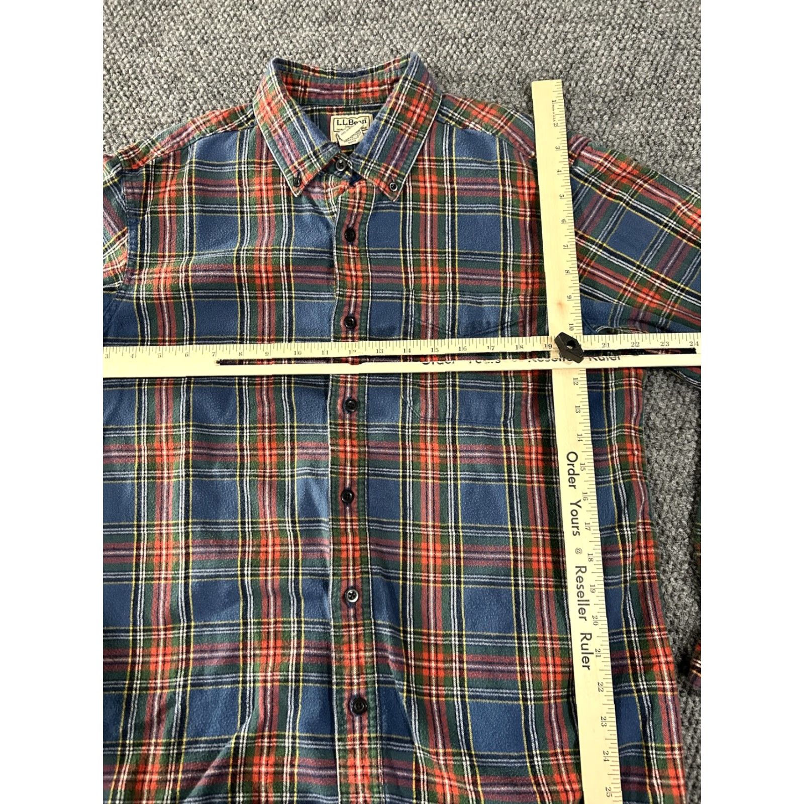 Vintage L.L.Bean Shirt Mens M Blue Plaid Flannel Button Front Long Sleeve Cotton Size US M / EU 48-50 / 2 - 3 Thumbnail