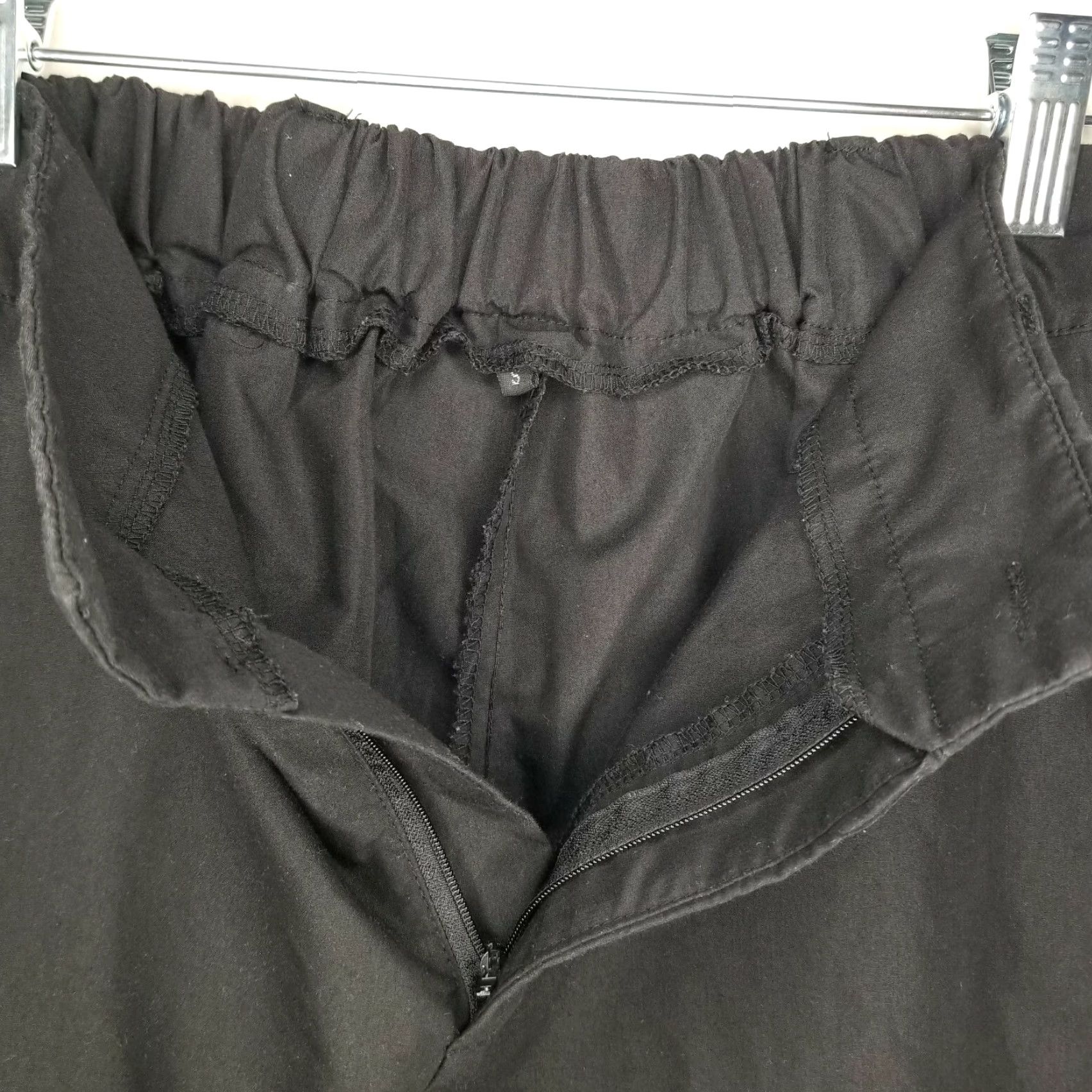 Shein VINTAGE? No — It's SheIn Women Jogger Pants Elastic Waist Black S, Women's Joggers, Size Small, Black, Elastic Waist, Zipper, SheIn Brand Size 28" / US 6 / IT 42 - 4 Thumbnail