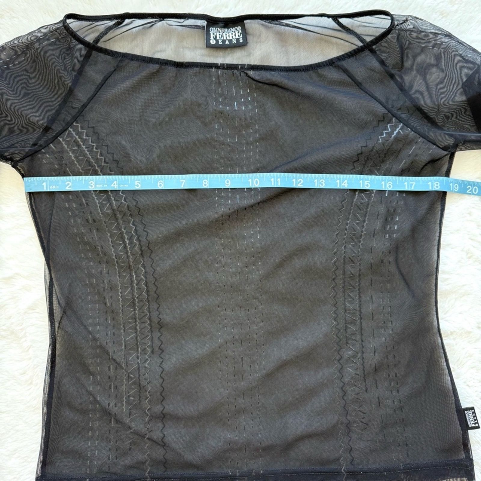 Gianfranco Ferre Gianfranco Ferre Jeans sheer women top size L Authentic Size L / US 10 / IT 46 - 7 Thumbnail