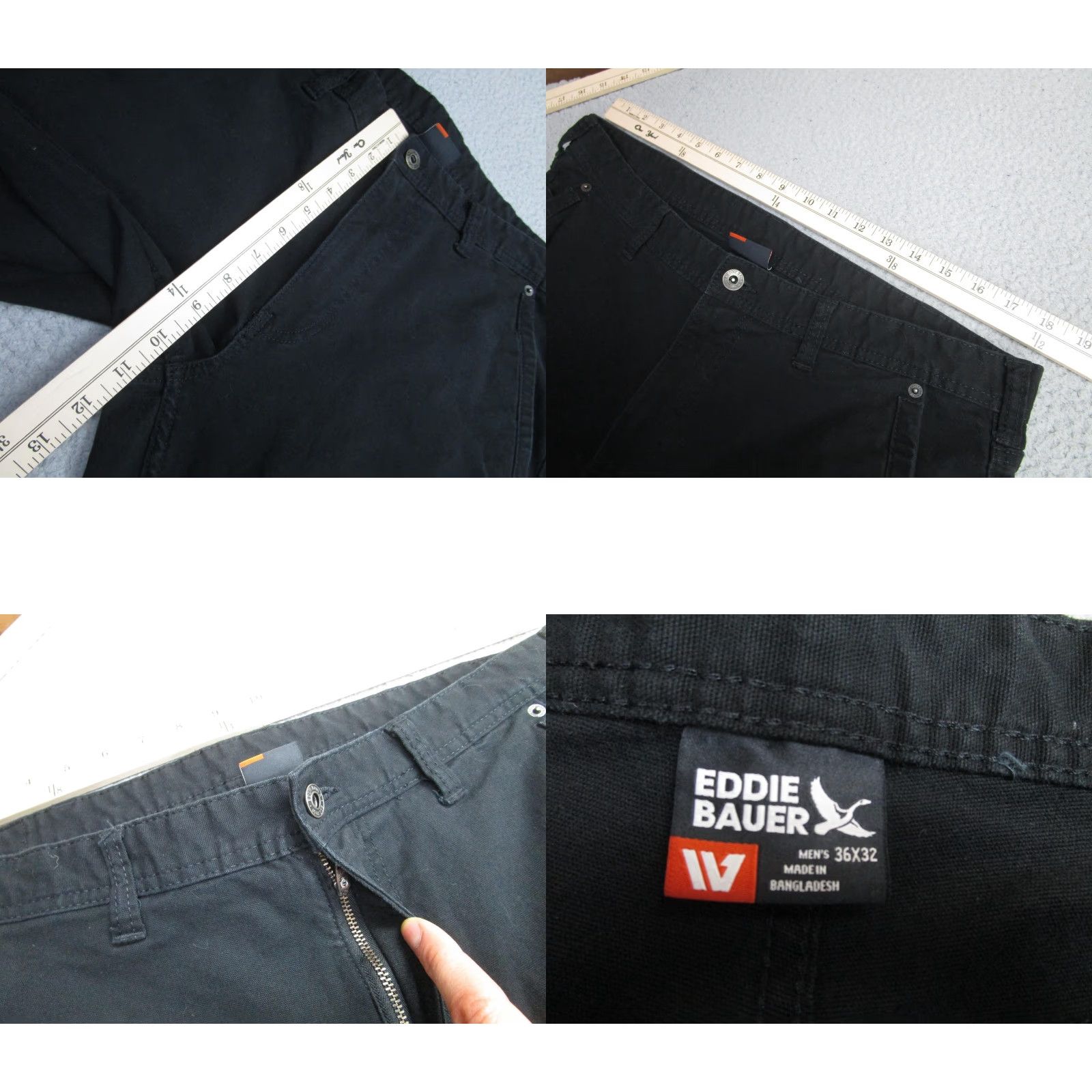 Eddie Bauer Eddie Bauer Cargo Pants Mens 36x32 Black Canvas Travex Workwear Stretch Cargo Pants Mens Black Travex Canvas Utility Pants Size US 36 / EU 52 - 8 Thumbnail