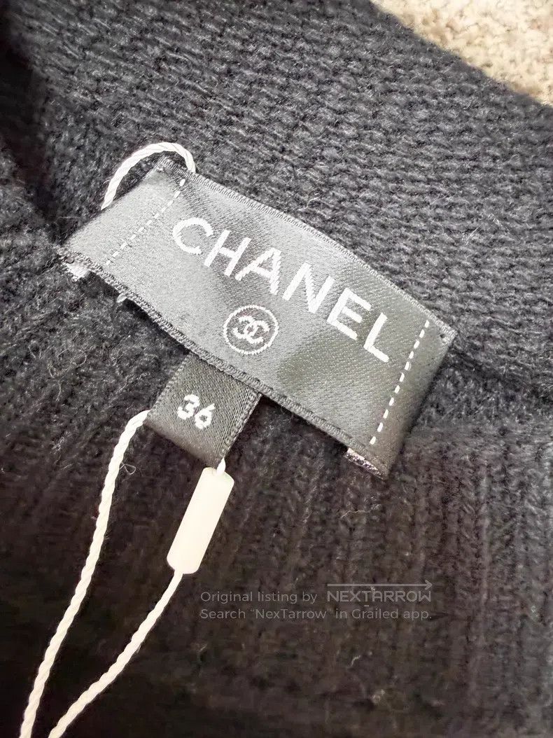 Chanel Chanel White three-dimensional camellia knitted dress Size XS / US 0-2 / IT 36-38 - 6 Thumbnail