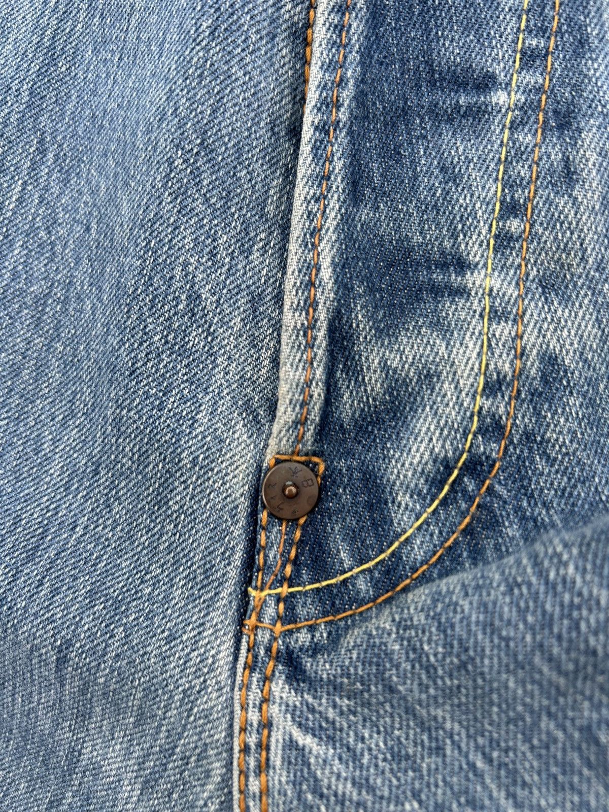 Japanese Brand × Kapital × Vintage Evisu Selvedge Distressed Evisu Paris Denim Jeans Size US 30 / EU 46 - 16 Thumbnail