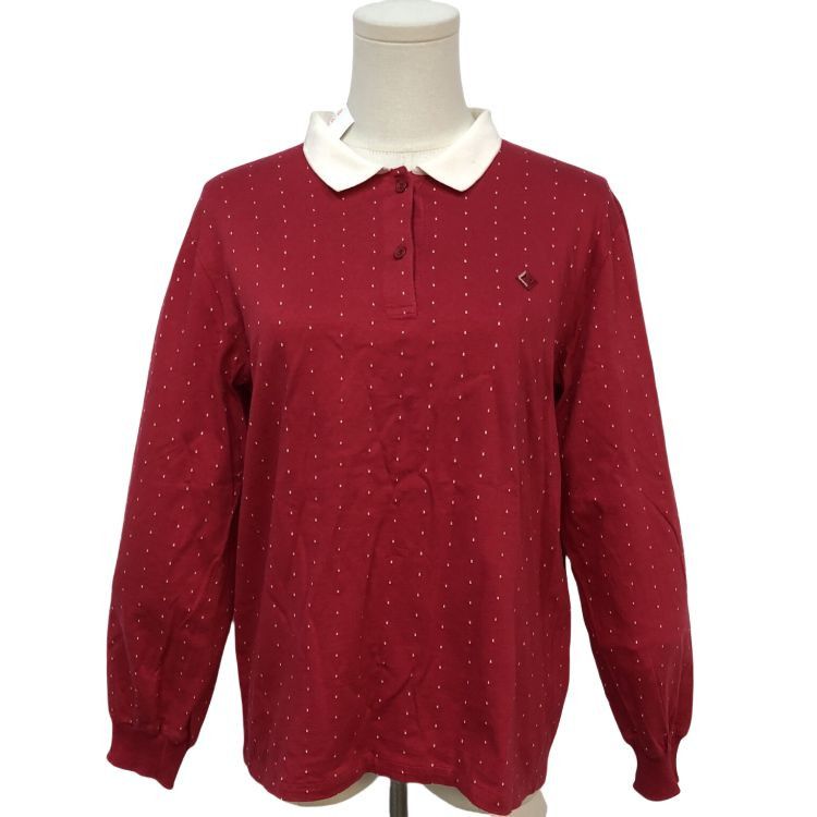 Dior Dior Red Polka Dot Long Sleeve Polo Size L Size L / US 10 / IT 46 - 1 Thumbnail