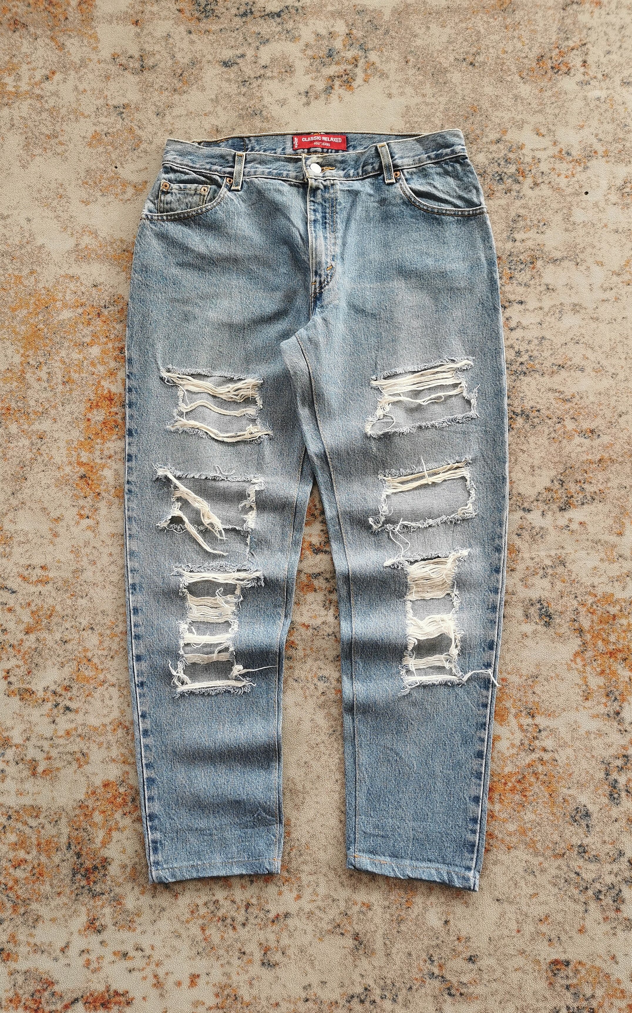 Levi's Thrashed Vintage LEVIS classic relaxed 550 jeans Size M/32 Size 32" / US 10 / IT 46 - 1 Thumbnail