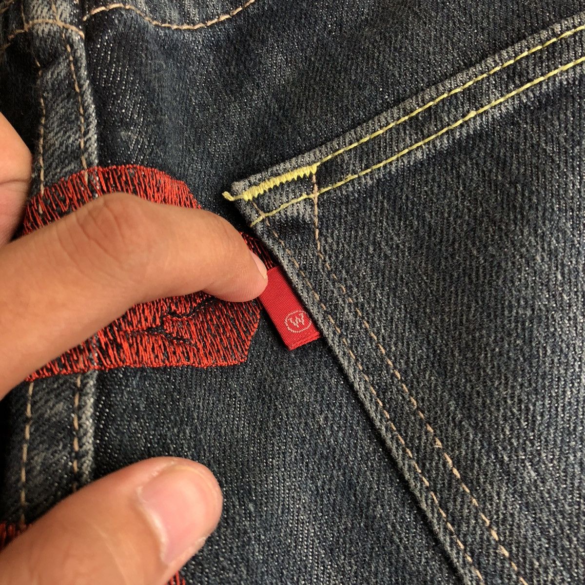 Karakuri Tamashii 2000s Sugoi Tatto Embroidery Dragon Tiger Denim Jeans Size US 29 - 9 Thumbnail