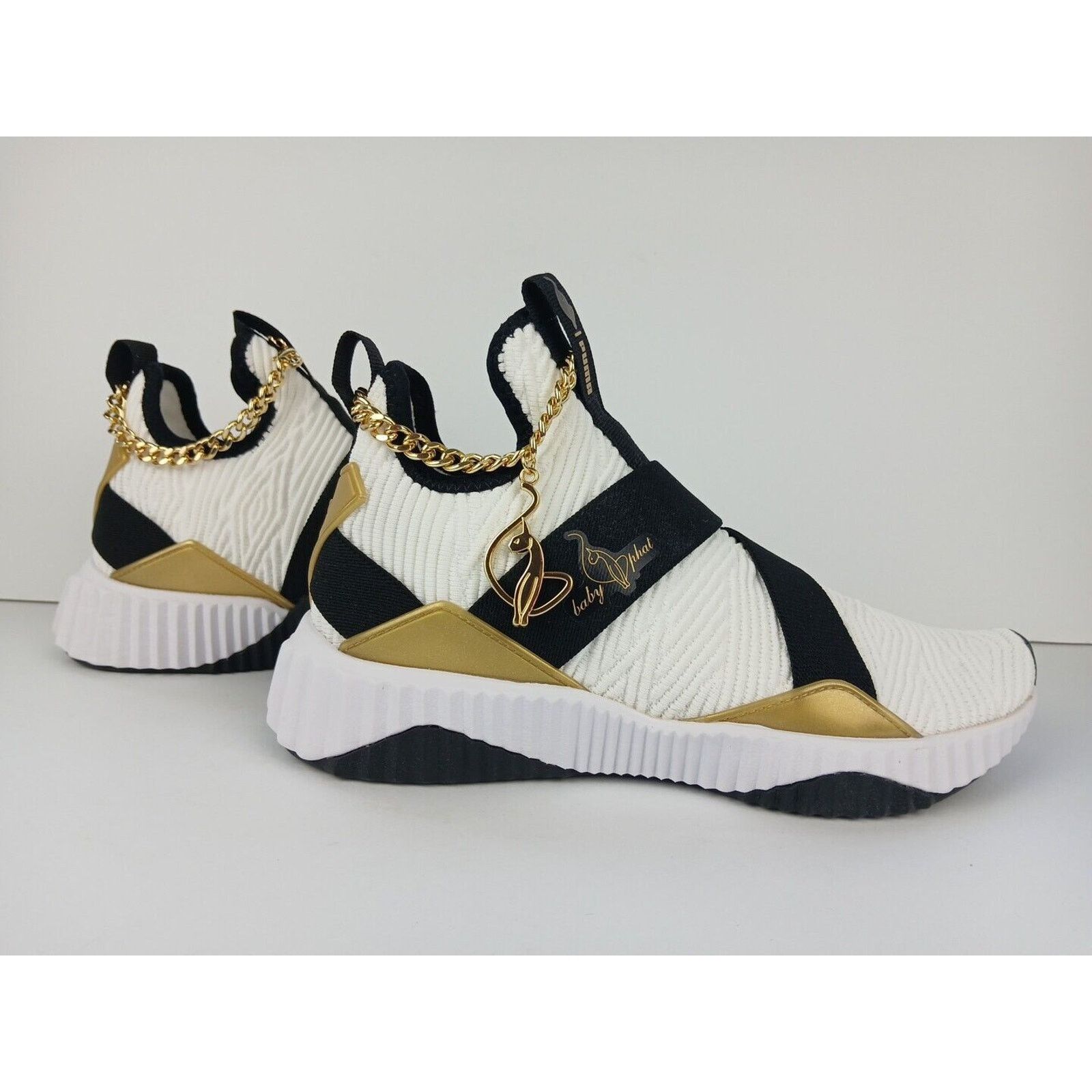 Puma Puma Baby Phat X Defy Mid Women Sz 6.5 White/Blk Shoes Size US 6.5 / IT 36.5 - 7 Thumbnail