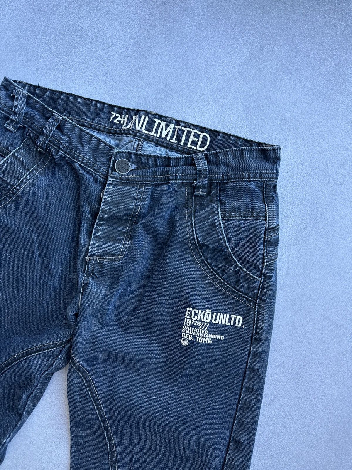 Ecko Unltd. × Vintage Vintage ECKo Unltd Buckle Back Japanese Jeans Size US 29 - 10 Thumbnail