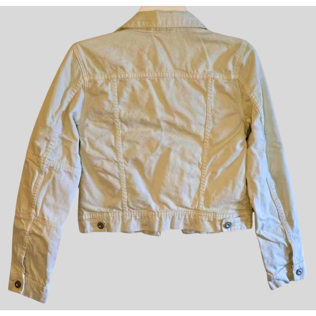 Free People Free People We The Free Denim Jacket XS Beige Off-White Butt Size XS / US 0-2 / IT 36-38 - 2 Thumbnail
