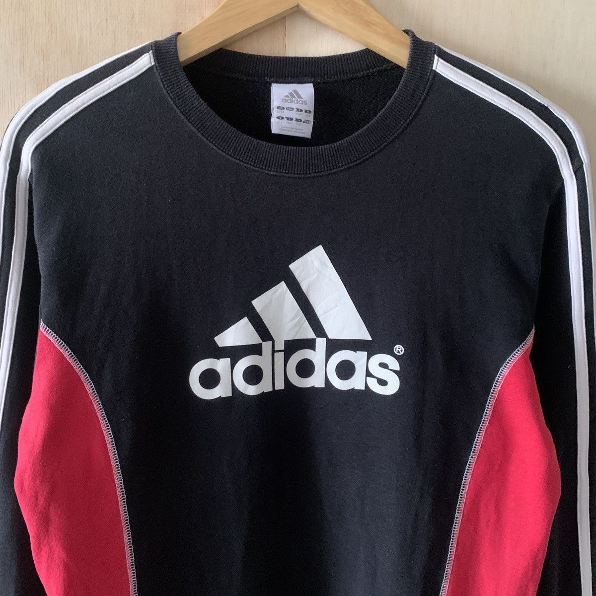 Adidas Y2K Adidas Big Logo 3 Stripes Sweatshirts Size US M / EU 48-50 / 2 - 2 Thumbnail