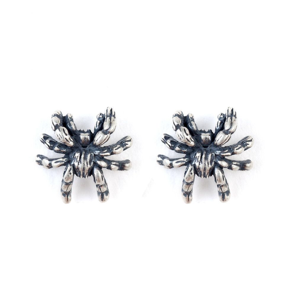 Jewelry 925 Silver Spider Modern Earrings One Pairs Chrome Jewelry Size ONE SIZE - 6 Thumbnail