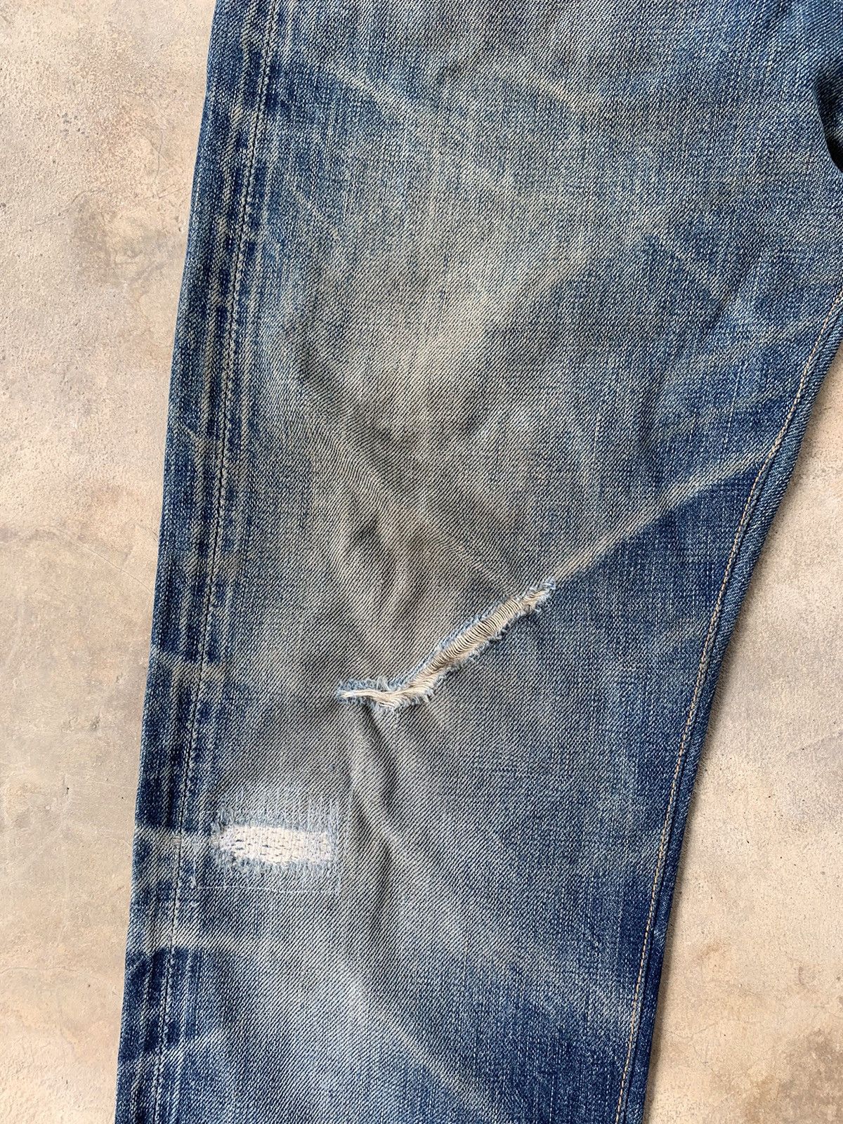 Full Count & Co. Vintage Full Count 0105 Selvedge Distressed Denim Size US 31 - 9 Thumbnail