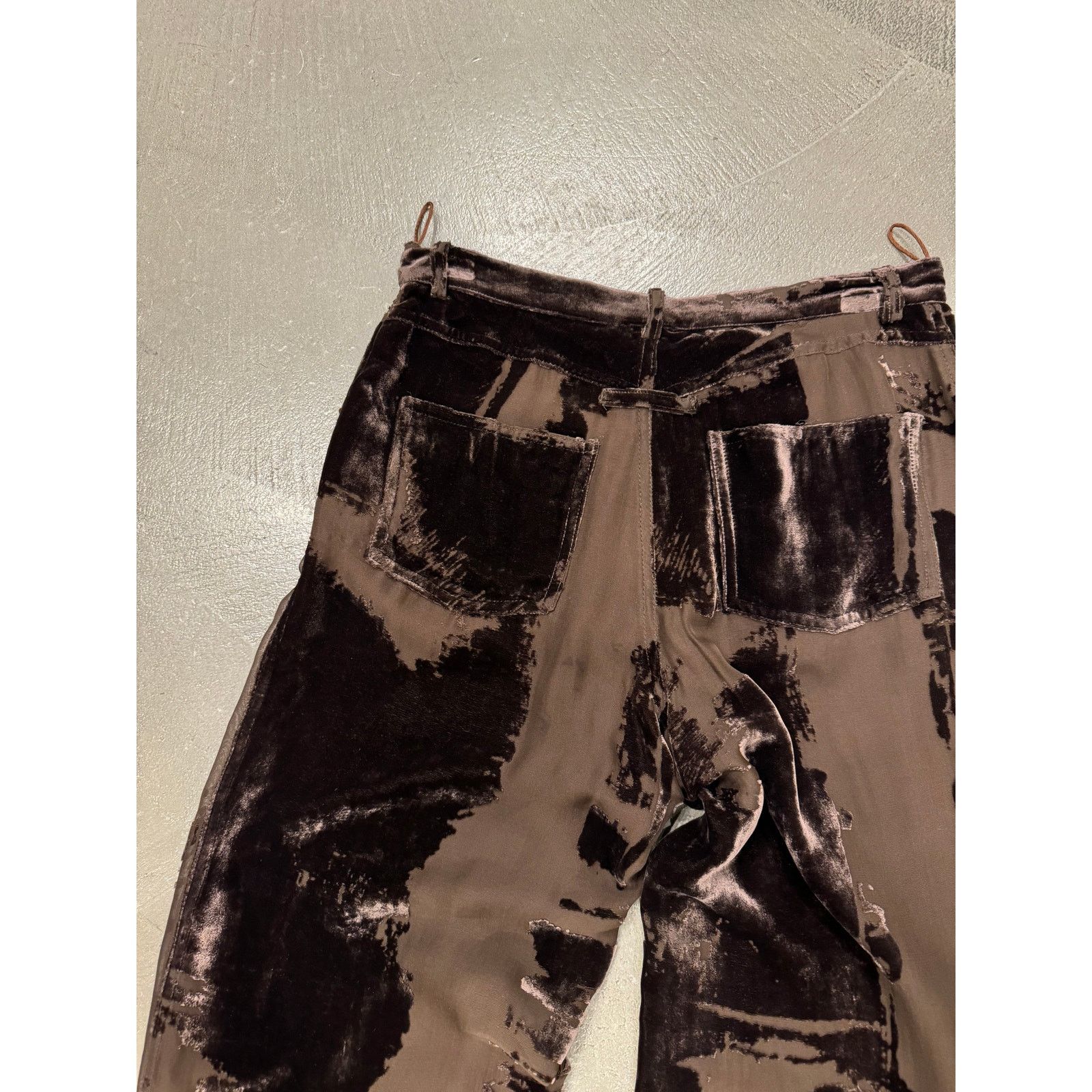 Jean Paul Gaultier 1990s J Pau Gaultier mainline velvet distressed pants Size 27" / US 4 / IT 40 - 6 Thumbnail